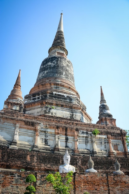 Piękny Widok Na świątynię Wat Yai Chai Mongkhol Znajdującą Się W Ayutthaya Tajlandia