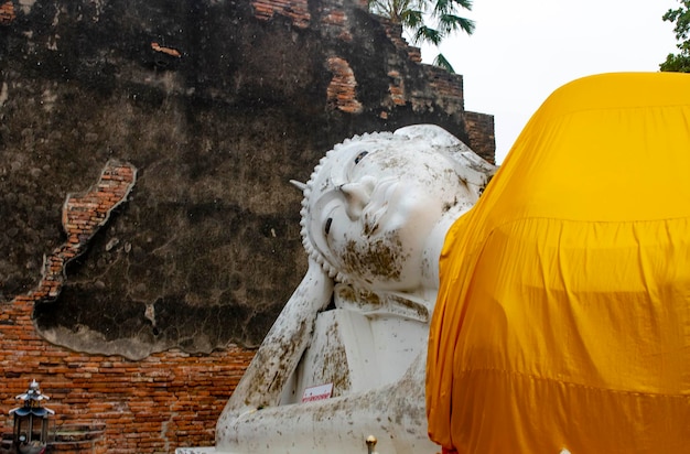 Piękny Widok Na świątynię Wat Yai Chai Mongkhon Znajdującą Się W Ayutthaya Tajlandia