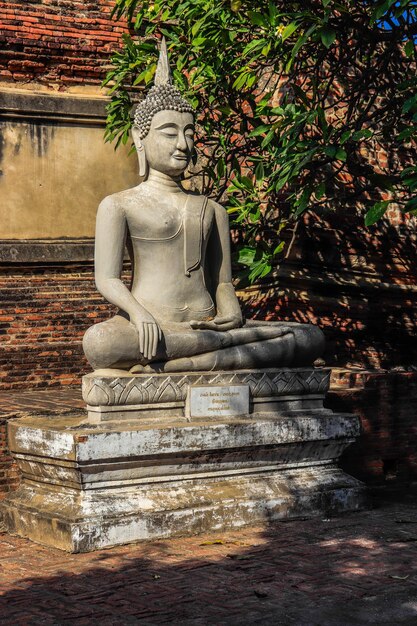 Piękny widok na świątynię Wat Yai Chaimongkhol znajdującą się w Ayutthaya Thailand