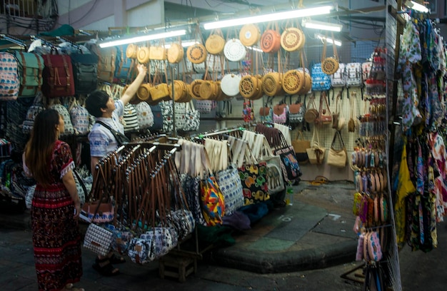 Piękny widok na ulicę Khao San Road w Bangok Tajlandia