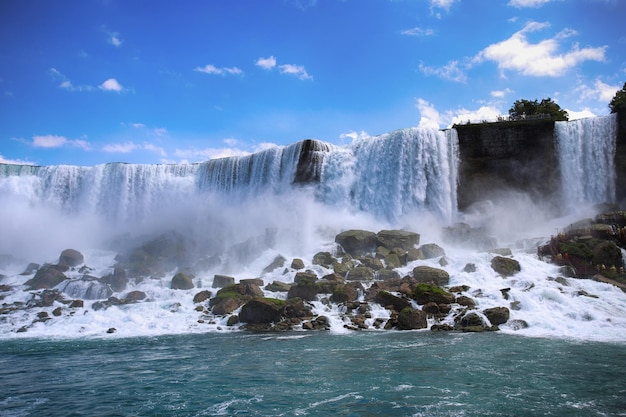 Piękny widok na wodospad Niagara w stanie Nowy Jork USA