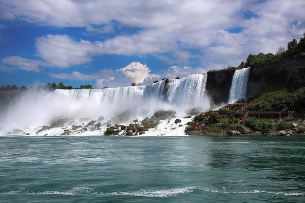 Piękny widok na wodospad Niagara w stanie Nowy Jork USA