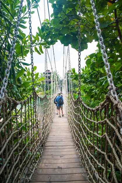 Piękny widok na wyspę Sentosa w Singapurze