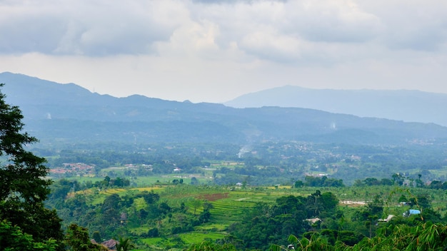 Piękny widok na wzgórze, Jawa Zachodnia, Indonezja