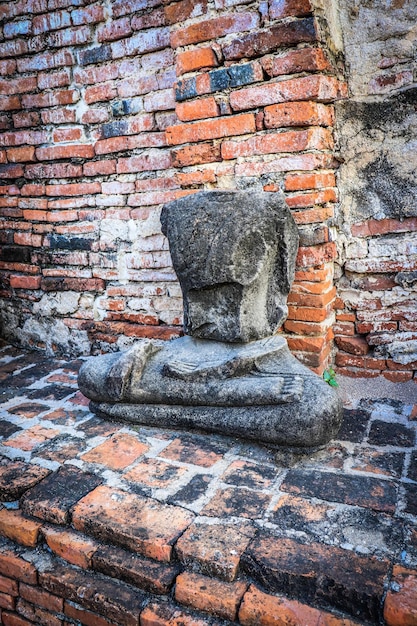 Piękny Widok Panoramiczny Na Ayutthaya W Tajlandii