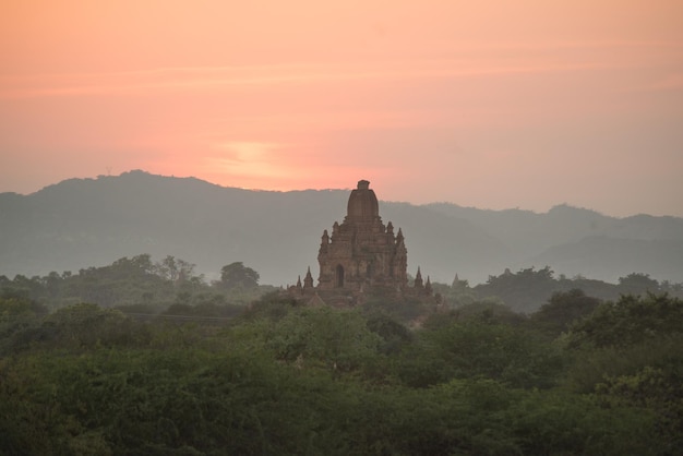 Piękny widok panoramiczny na Bagan Myanmar