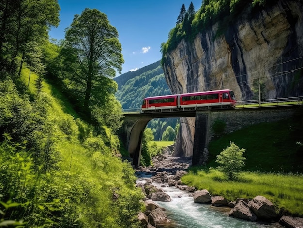 Piękny widok Szwajcarii w okresie letnim