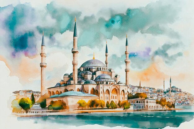 Piękny widok wspaniałego historycznego meczetu Suleymaniye w pochmurny dzień Istanbul jest Turcją'