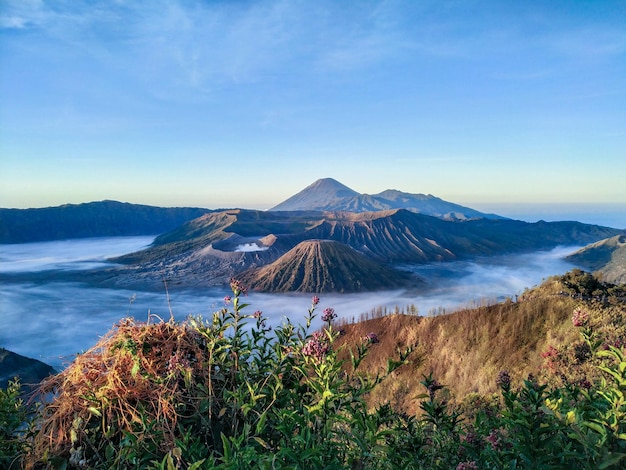 Piękny widok z góry Bromo