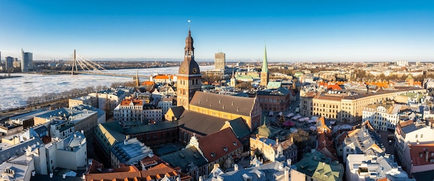 Piękny widok z powietrza na Riga