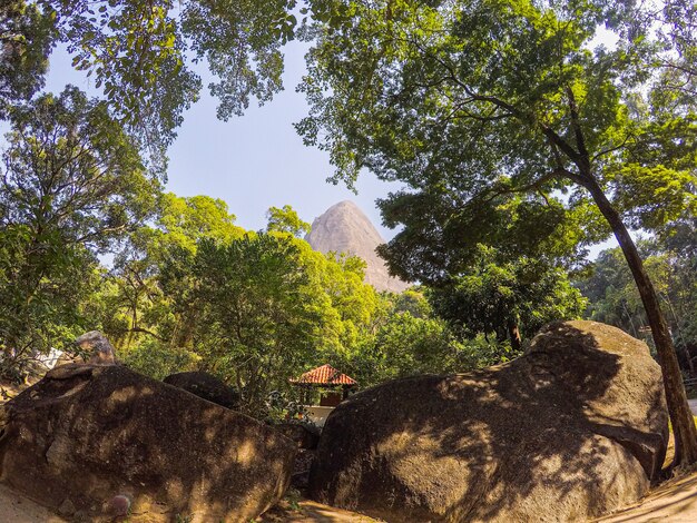 Piękny widok ze szczytu zagubionego szczytu w Rio de Janeiro