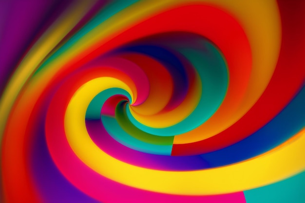Piękny wir tła Spirala widma Hipnotyzujący kolorowy wir Kopiuj przestrzeń Generacyjna sztuczna inteligencja