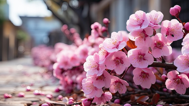 piękny wzór różowej sakury