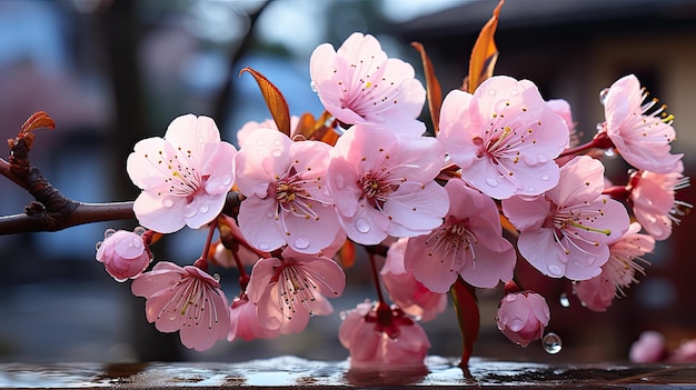 piękny wzór różowej sakury