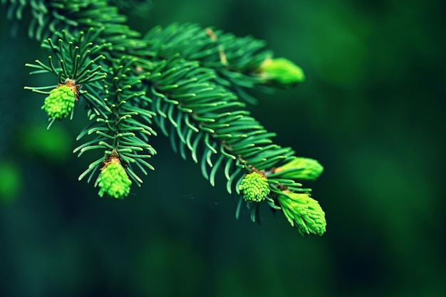 Piękny zielony las na wiosnę Natura tło ze słońcem