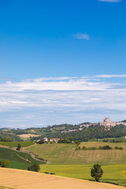 Piemont - Piemont - Region, Włochy. Wiejski Krajobraz W Okolicy Langhe.