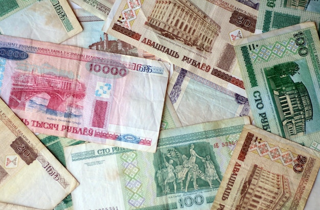 Pieniądze białoruskie ruble białoruskie