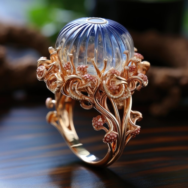 Pierścionek zaręczynowy meduz