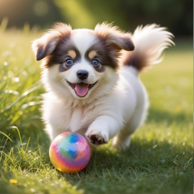 pies bawiący się w parku pembroke corgi