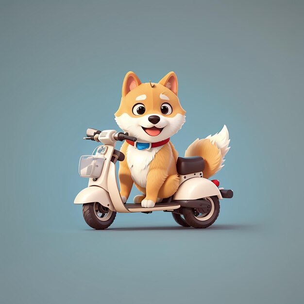 pies na motocyklu z psem z przodu