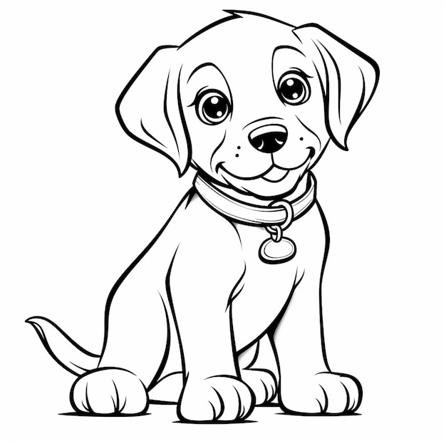 Pies rysunkowy z tagiem „pies”