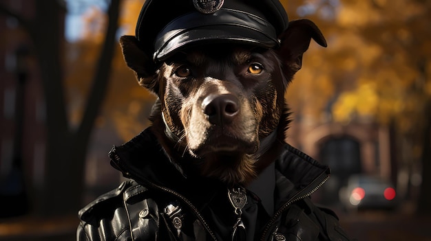 pies w mundurze policyjnym