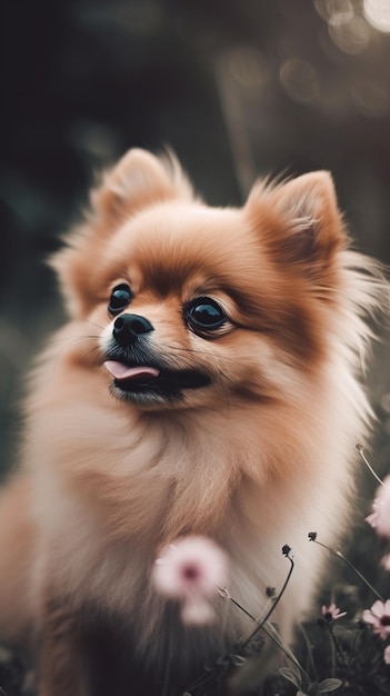 Pies z różowym językiem