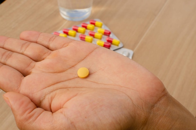 Pigułki na kapsułkach pigułek powierzchniowych Recepta na leki lecznicze Lek farmaceutyczny.