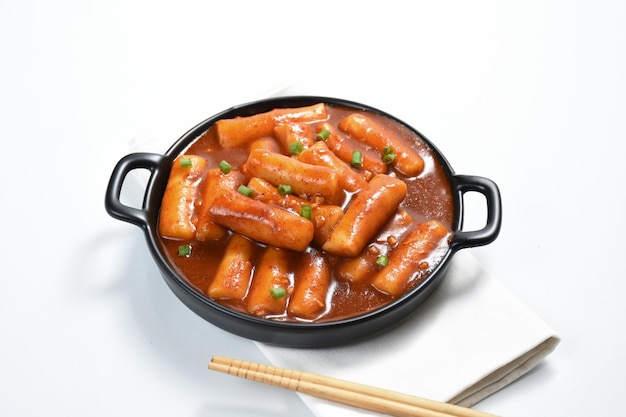 Pikantne Koreańskie Tteokbokki Pikantne Koreańskie Ciasto Ryżowe