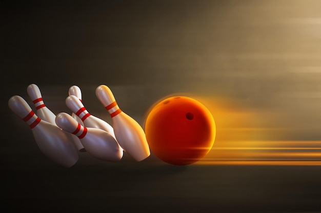 Piłka do kręgli na ilustracji 3D