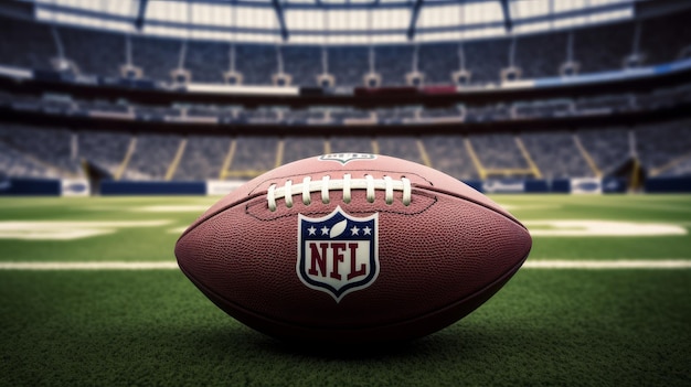 Piłka NFL na stadionie Generative AI