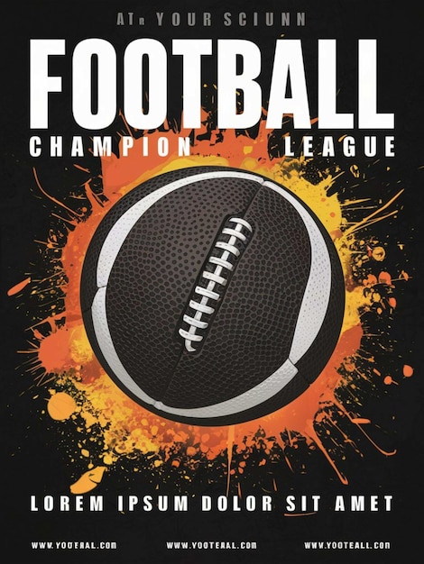 Zdjęcie piłka nożna jest pokazana z słowami liga piłkarska na okładce