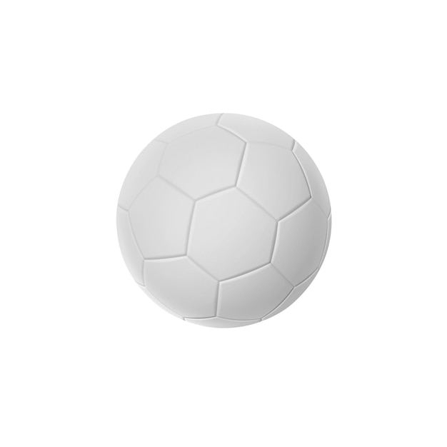 Piłka nożna na białym tle na białym tle renderowania 3D