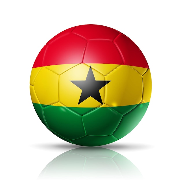 Piłka nożna piłka z flagą Ghany ilustracja