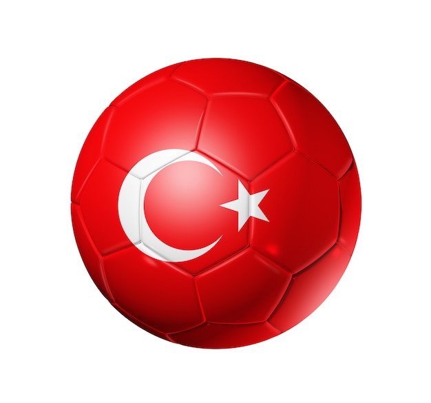 Piłka nożna piłka z flagą Turcji
