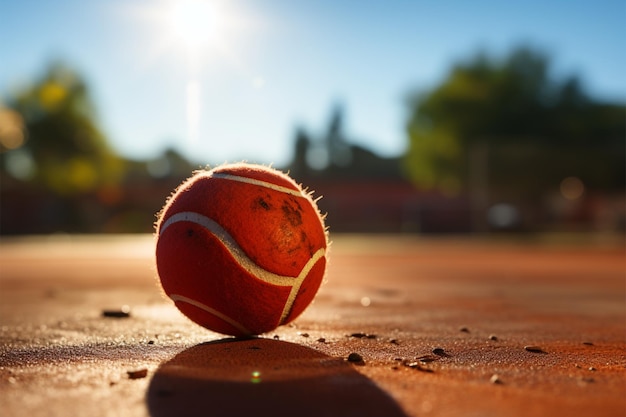 Piłka w locie Gracze w tenisa sygnalizują początek serwisu eksperta