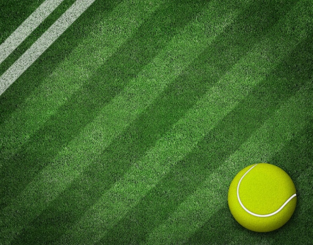 Zdjęcie piłki tenisowe na korcie tenisowym