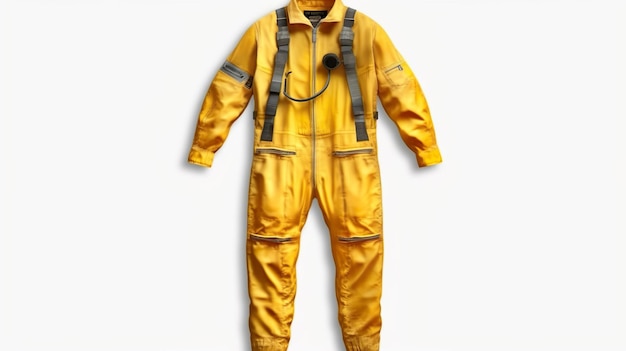 Zdjęcie pilotażowy zestaw odzieży dla pracowników wojskowych, izolowany na białym tle