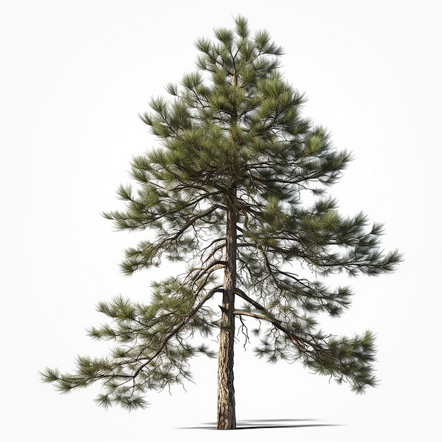 Pine Tree Clip Art z białym tłem