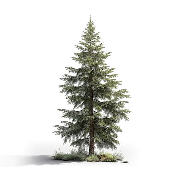 Pine Tree Clip Art z białym tłem