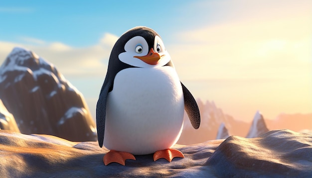 pingwin pixar nad morzem arktycznym