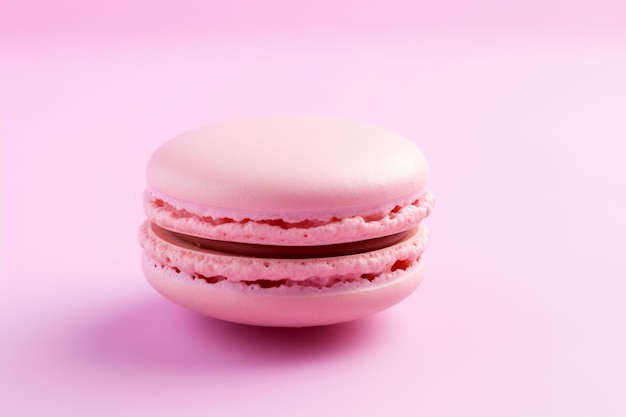 Pink macaron Beautiful illustrationobraz Generative AI