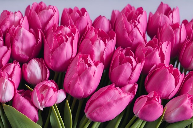 Pink tulipany