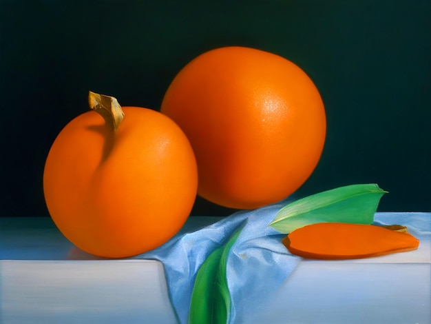 Pintura con mandarina 3d 4k pobranie obrazu