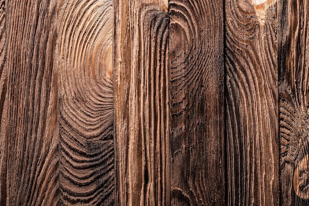 Pionowa stara struktura drewna z bliska