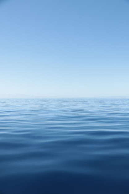 Pionowe ujęcie błękitnego morza
