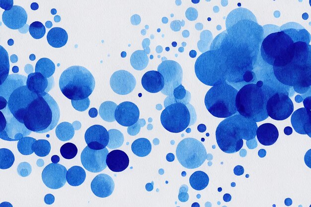 Zdjęcie pionowe ujęcie niebieskich kropelek akwareli bezszwowy wzór tekstylny 3d ilustrowany