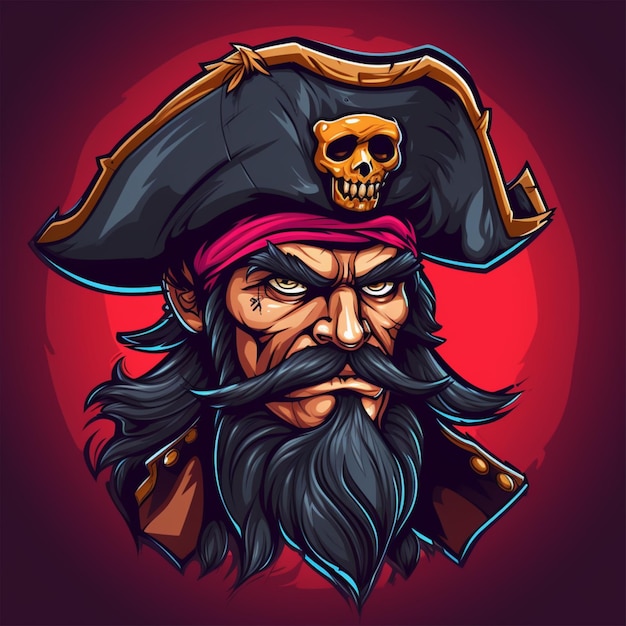 Zdjęcie pirat z logo kreskówki