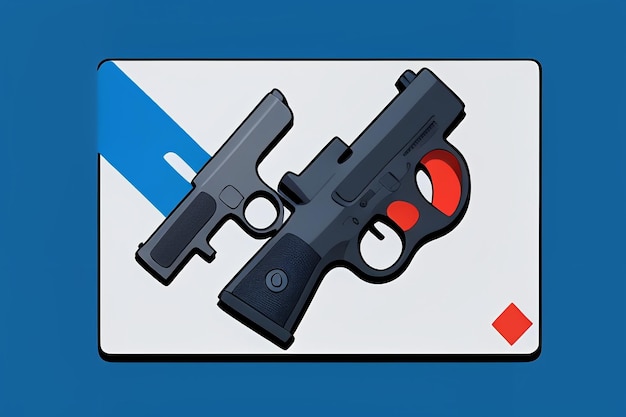 Pistolet zabawka ikona kreskówki wirtualny przedmiot gra rekwizyt prosty styl broń ilustracja interfejsu użytkownika