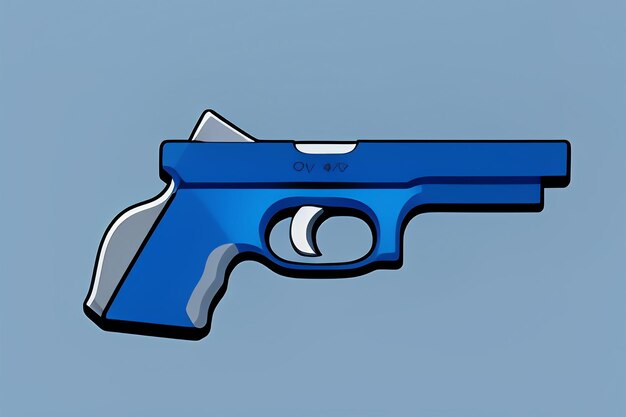 Zdjęcie pistolet zabawka ikona kreskówki wirtualny przedmiot gra rekwizyt prosty styl broń ilustracja interfejsu użytkownika